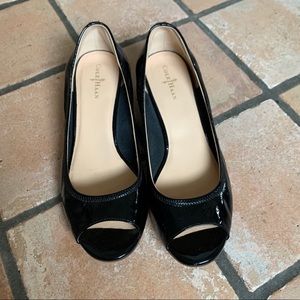 cole haan/nikeair black peep toe wedge